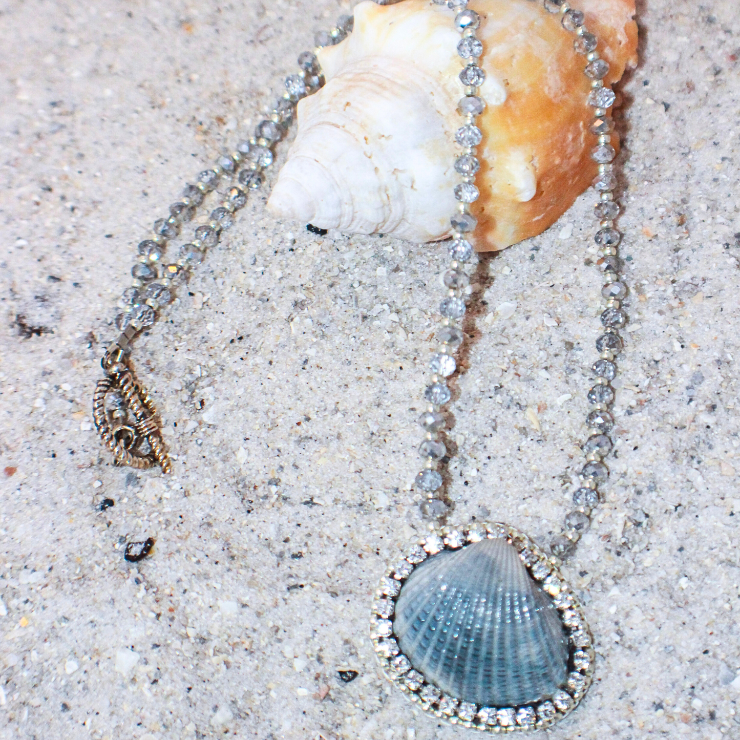 Folly Beach Blue Shell Necklace