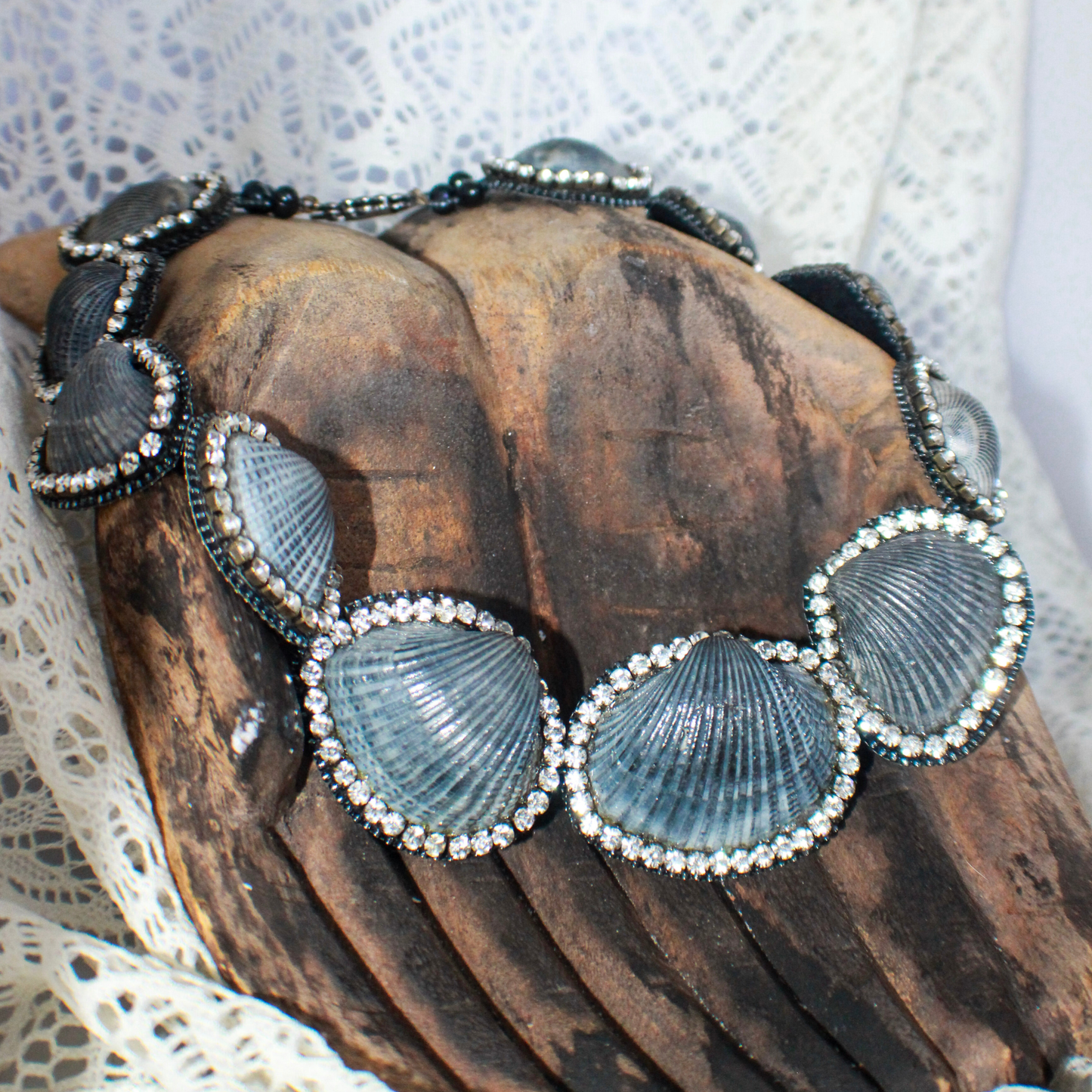 Blue Folly Beach Shell Necklace